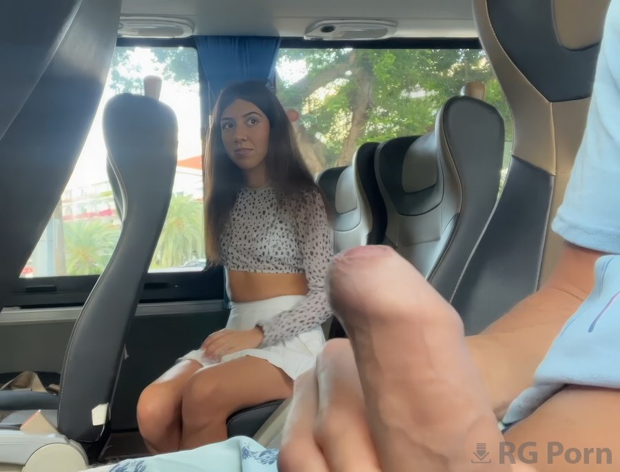 Katty West - Stranger Girl Jerks Off A Stranger's Cock On The Bus FullHD