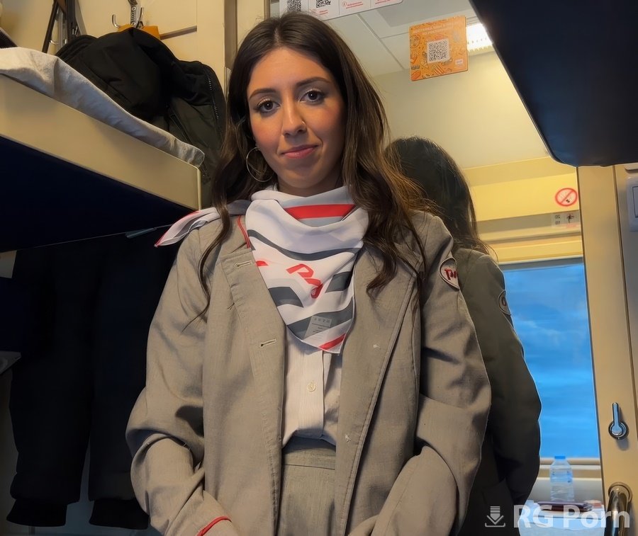 Katty West - Train Conductor Caught Passenger Jerking Off But Wasnt Confused And Jumped On His Cock FullHD