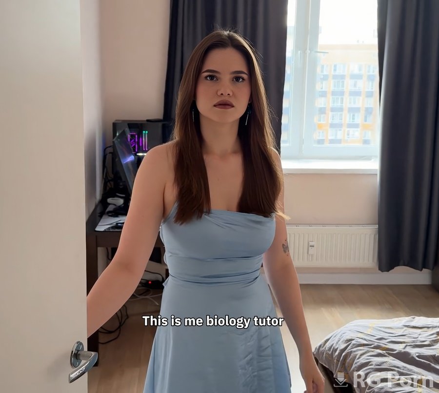 Kisselka - College Girl Pays Her Tutor With a Deepthroat Blowjob 1080p FullHD