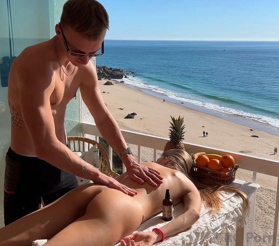 Spirite Moon - Erotic Massage on the Balcony Ends with Hot Sex 1080p FullHD