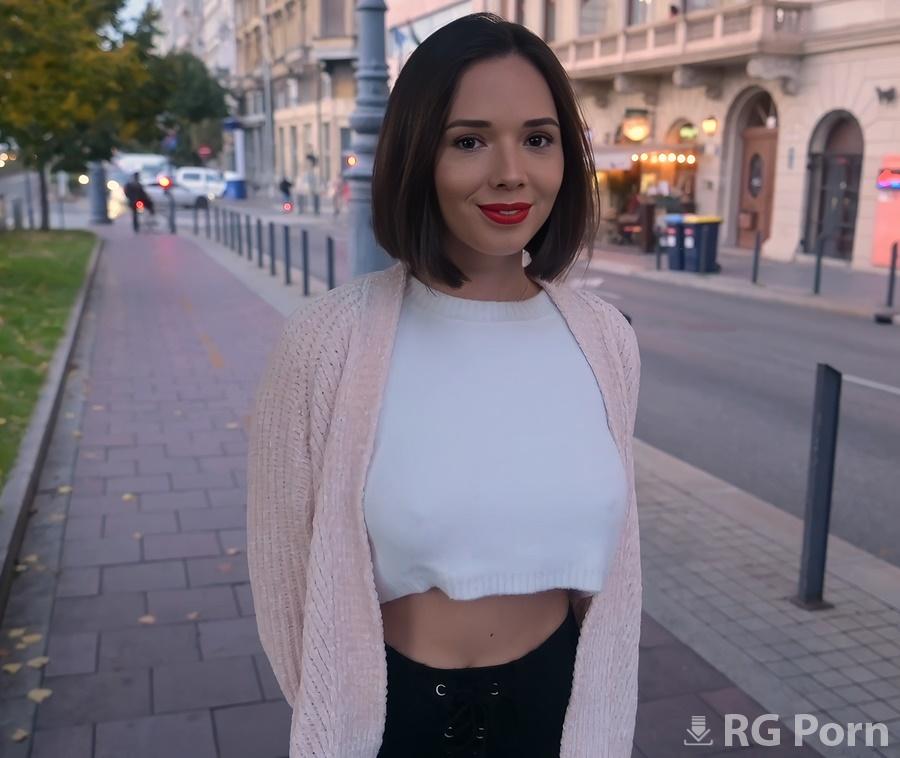 Eve Sweet - Beautiful French Model Public Nude Walk in Paris 1440p FullHD