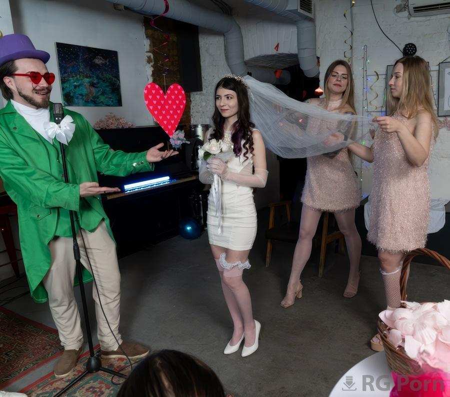 Luna Lynx - Skinny Bride Group Fuck After Wedding 1080p FullHD